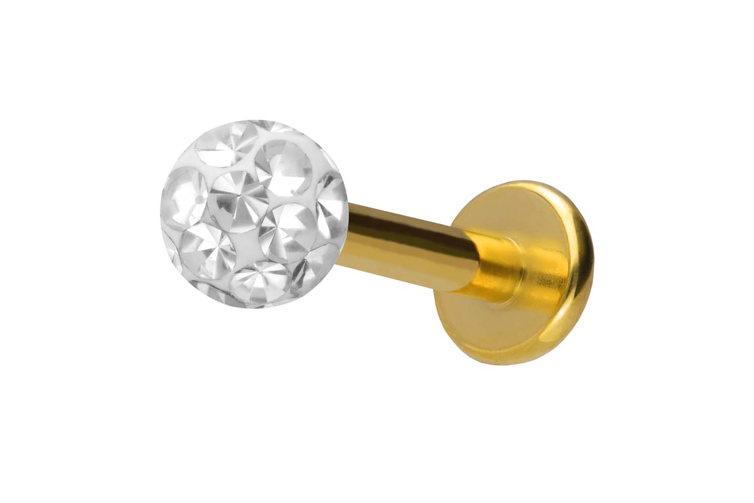 Titan Labret Piercing mit Innengewinde EPOXY-KUGEL
